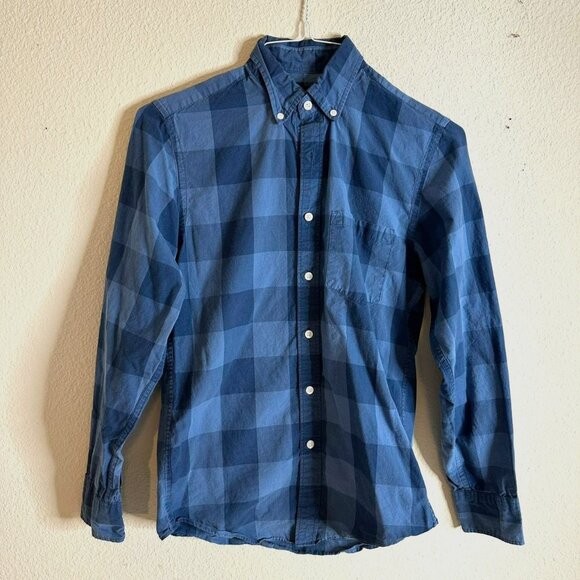 J. Crew Other - cotton jcrew Blue and white plaid button-up shirt #plaidshirt size xs used